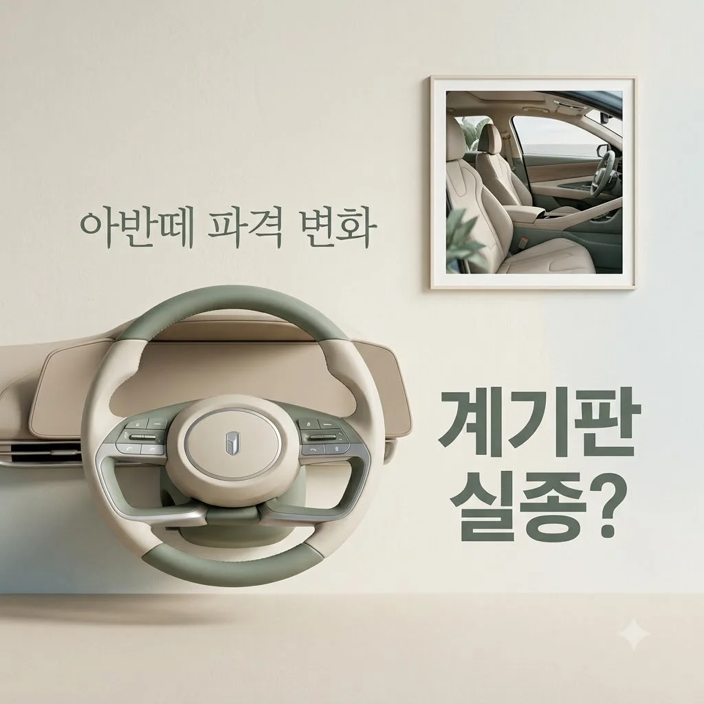 아반떼 계기판 없는 파격 근황, 2027년형 풀체인지 디자인 핵심 정리