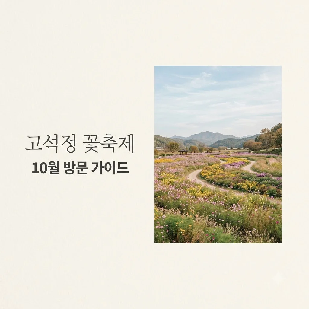 철원 고석정 꽃축제 10월 방문 가이드: 주차 요금 및 개화 상태 완벽 정리