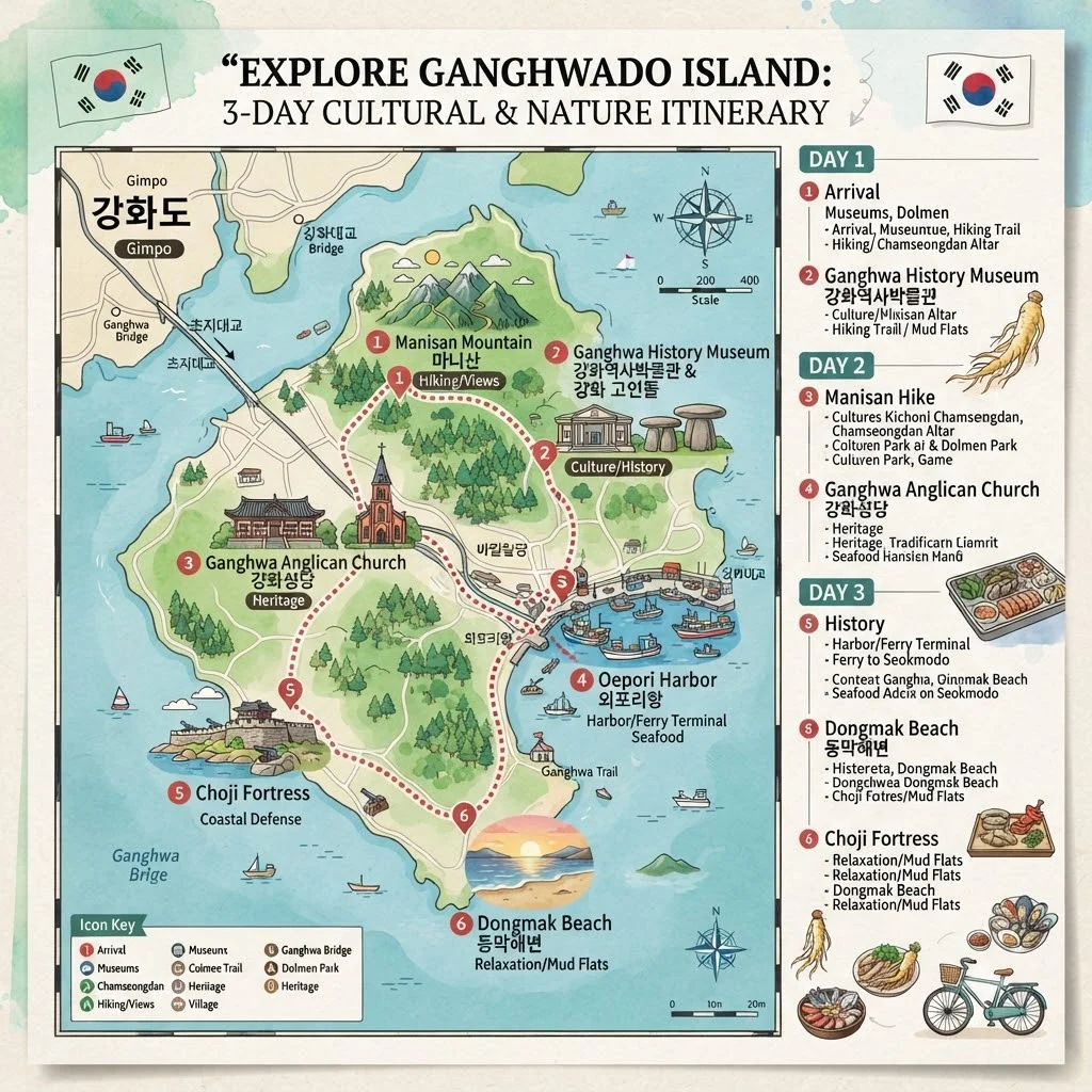 강화도 1박2일 여행 코스 요약 일정표