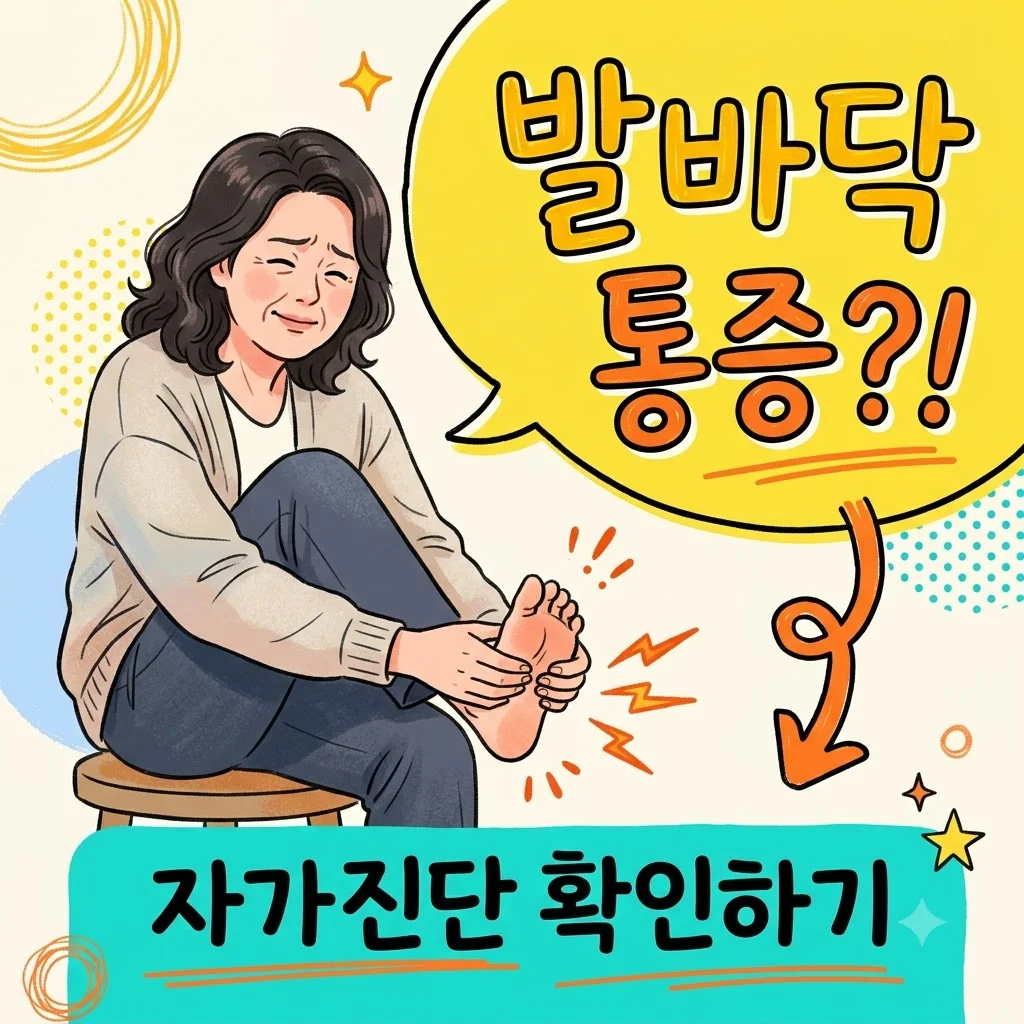 발바닥 통증 자가진단, 부위별 원인과 3가지 주요 질환 확인법