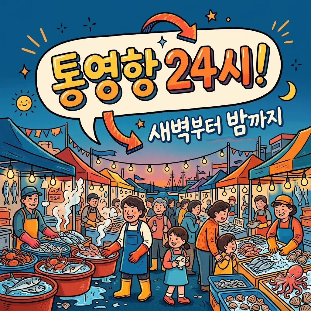통영항 24시 완전 가이드 | 새벽 위판장부터 서호시장 시락국까지