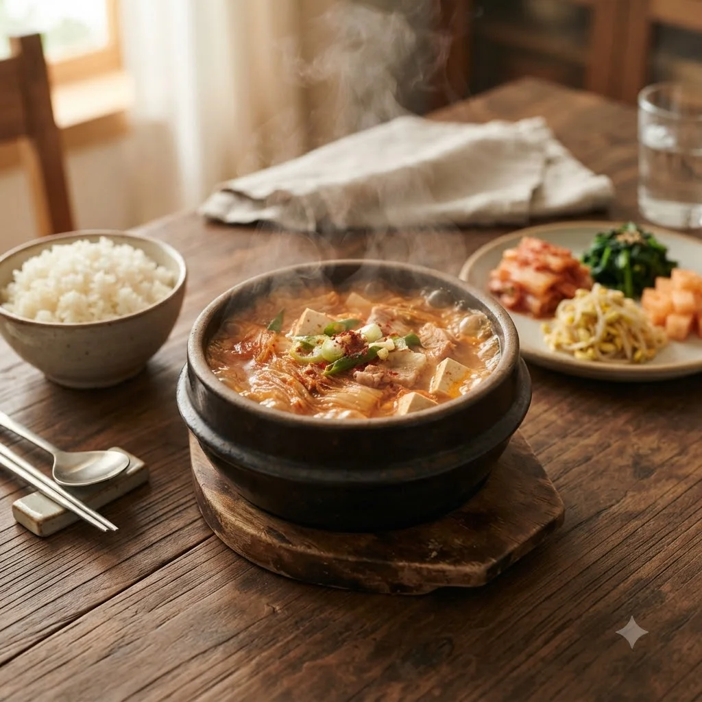 고기 없이도 깊은 맛을 내는 멸치 육수 김치찌개의 매력
