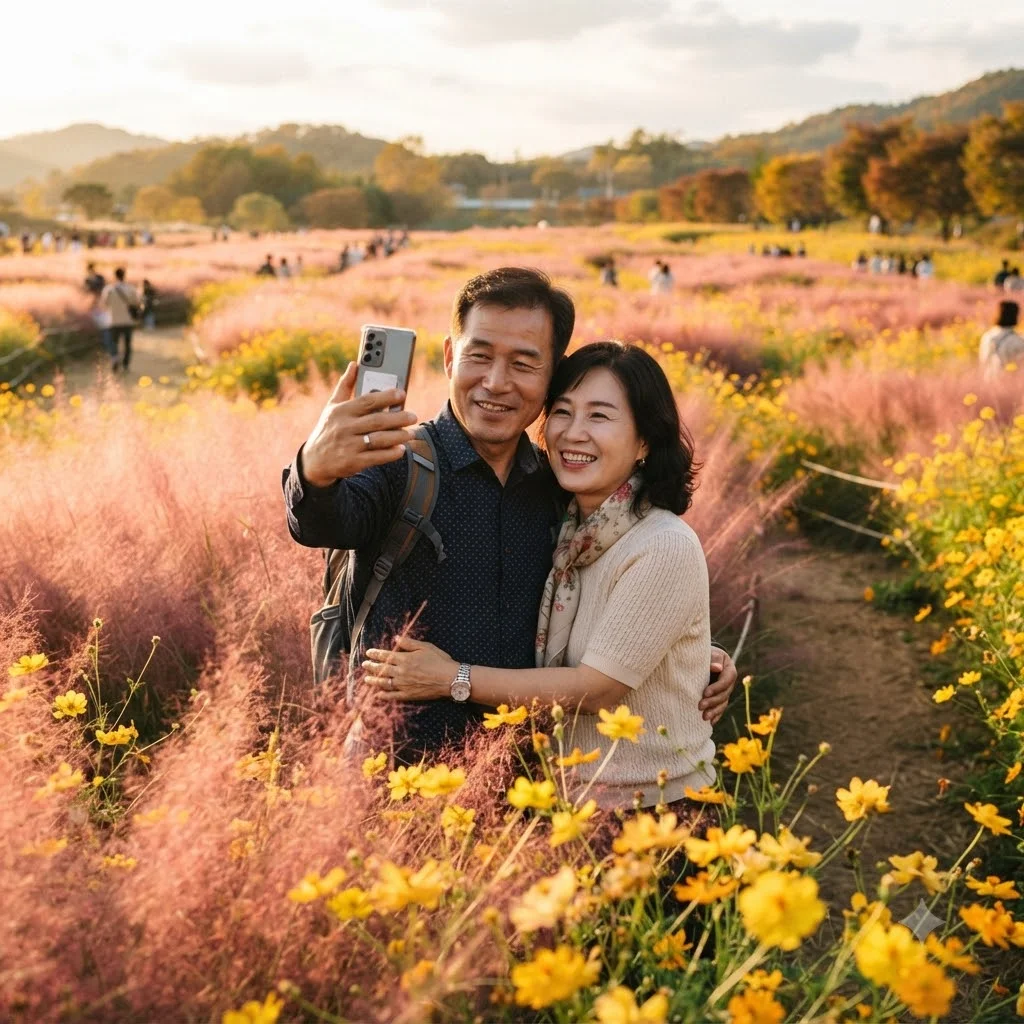 부모님 인생샷 보장! 핑크뮬리와 코스모스 꽃밭 명소