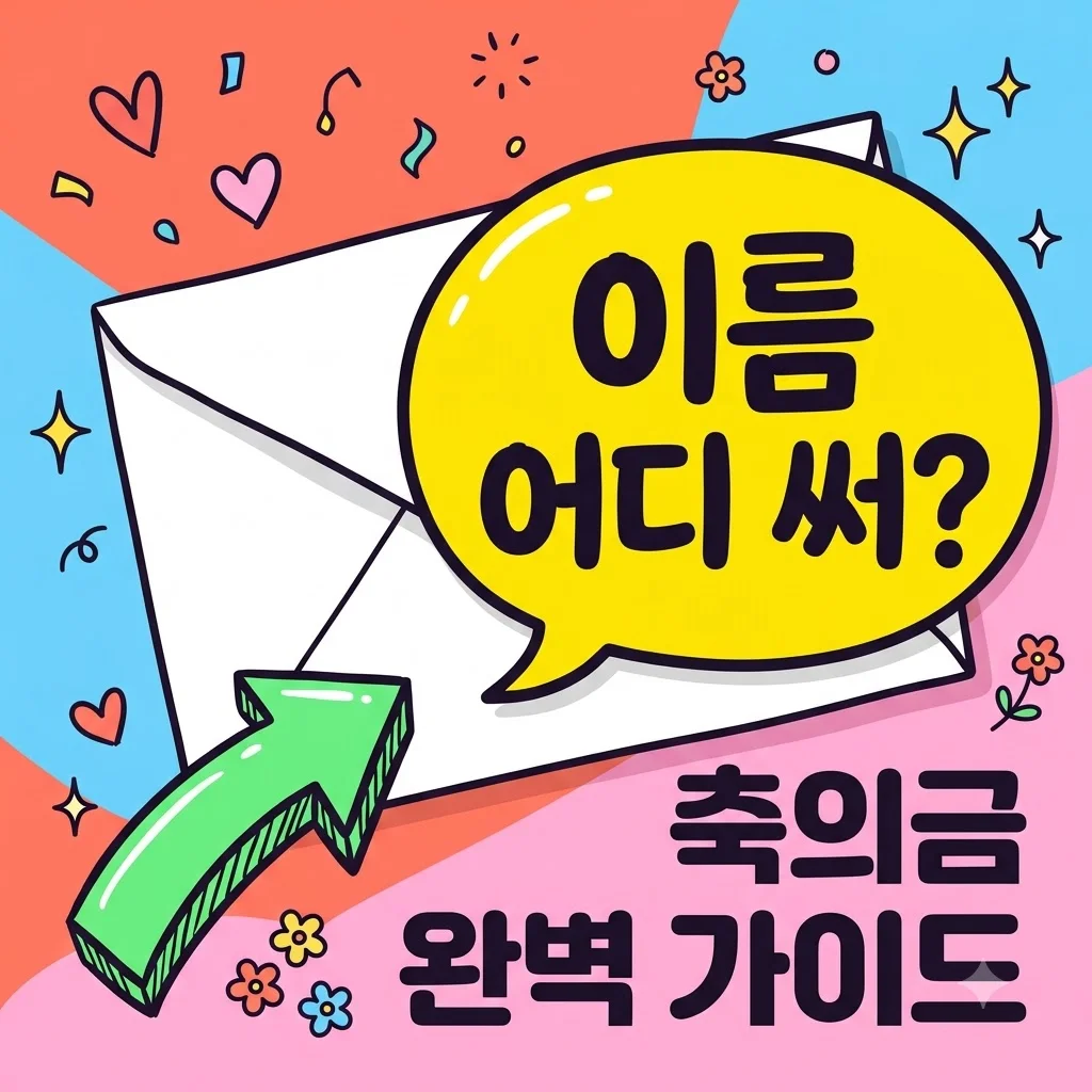 축의금 봉투 이름 쓰는 법 앞뒷면 위치 및 금액 기준 총정리