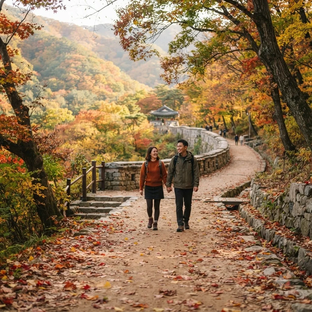 황금빛 단풍이 반겨주는 문경새재 도립공원