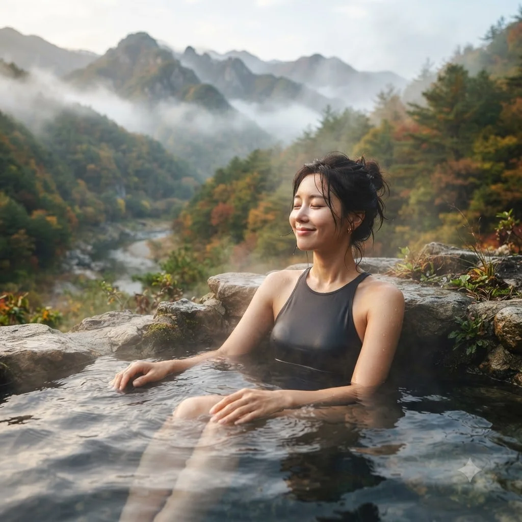 수질의 정점 덕구온천과 감성 노천탕 솔샘온천