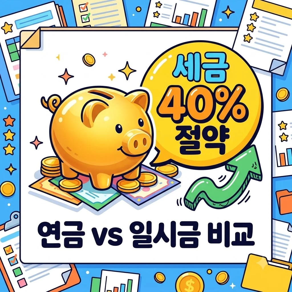 퇴직연금 수령방법 일시금 vs 연금 비교 세금 40% 아끼는 절세 팁